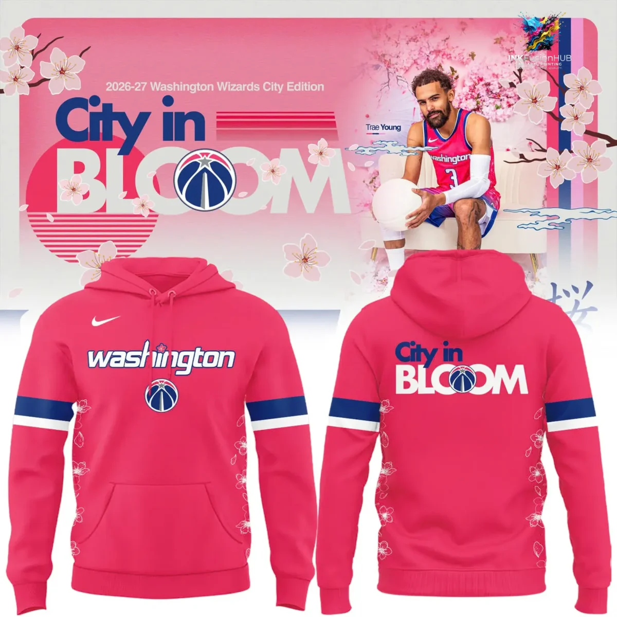 Washington Wizards x Bloom City Edition Uniform 2026 Hoodie