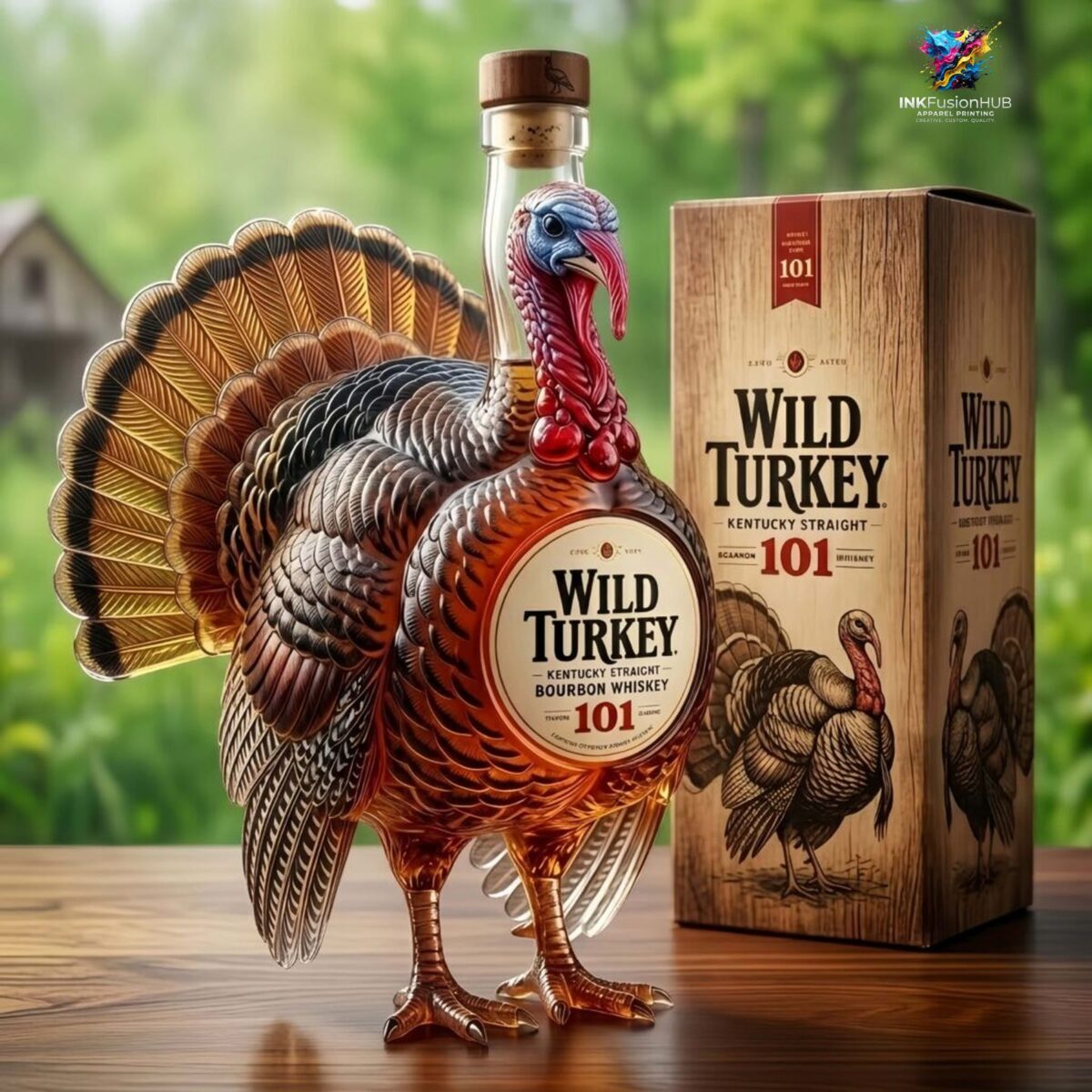 Wild Turkey 101 3D Whiskey Bottle