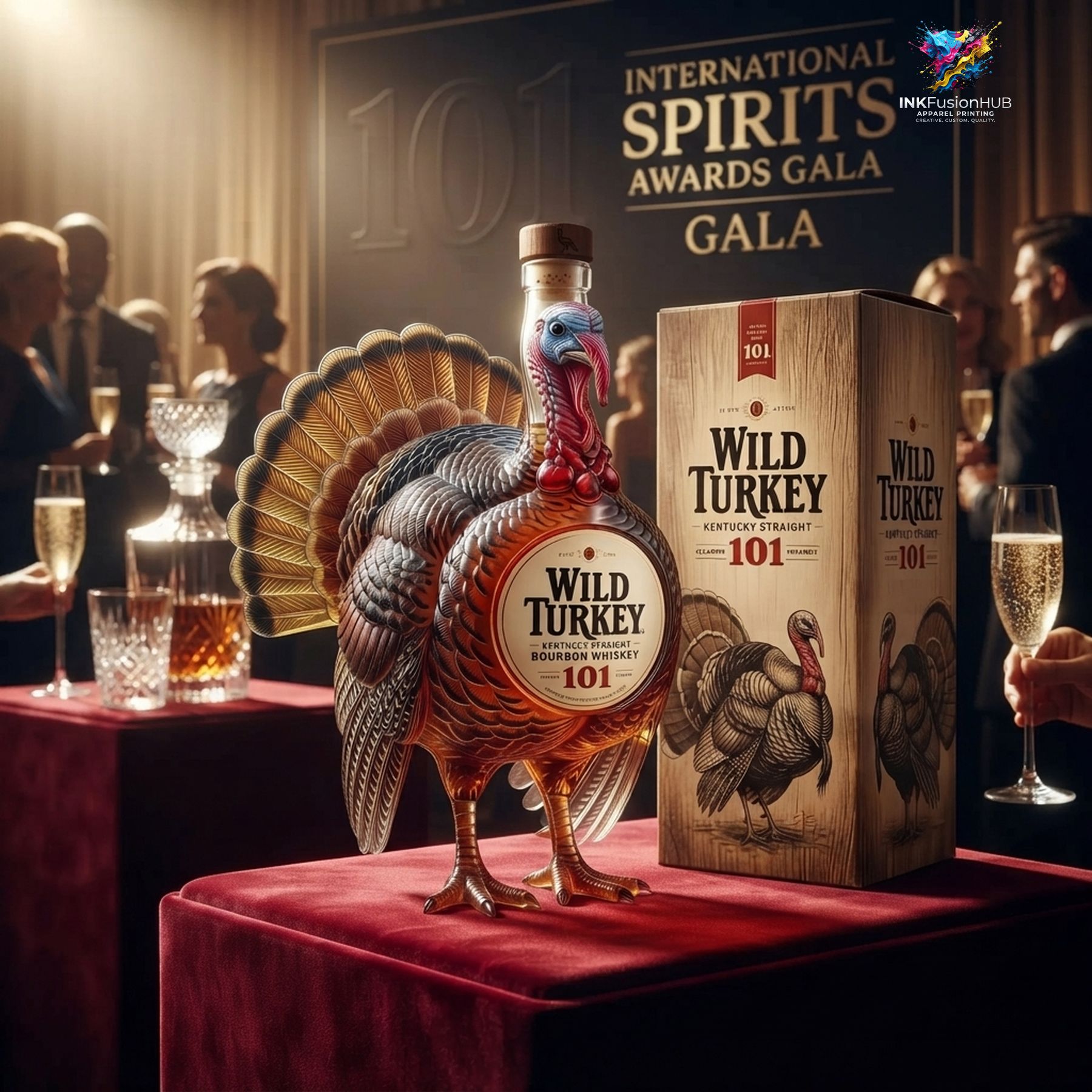 Wild Turkey 101 3D Whiskey Bottle Wild Turkey 101 3D Whiskey Bottle