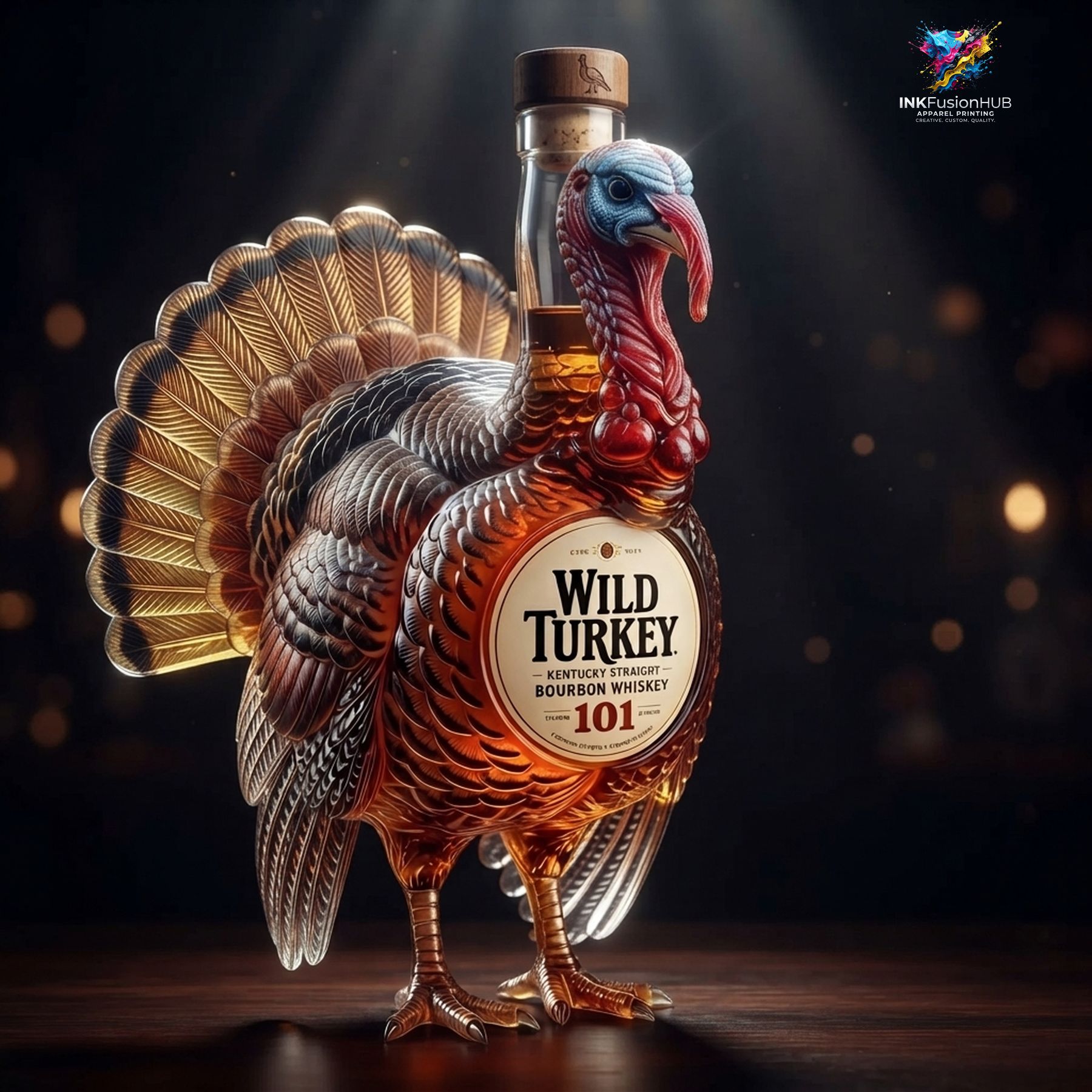 Wild Turkey 101 3D Whiskey Bottle Wild Turkey 101 3D Whiskey Bottle