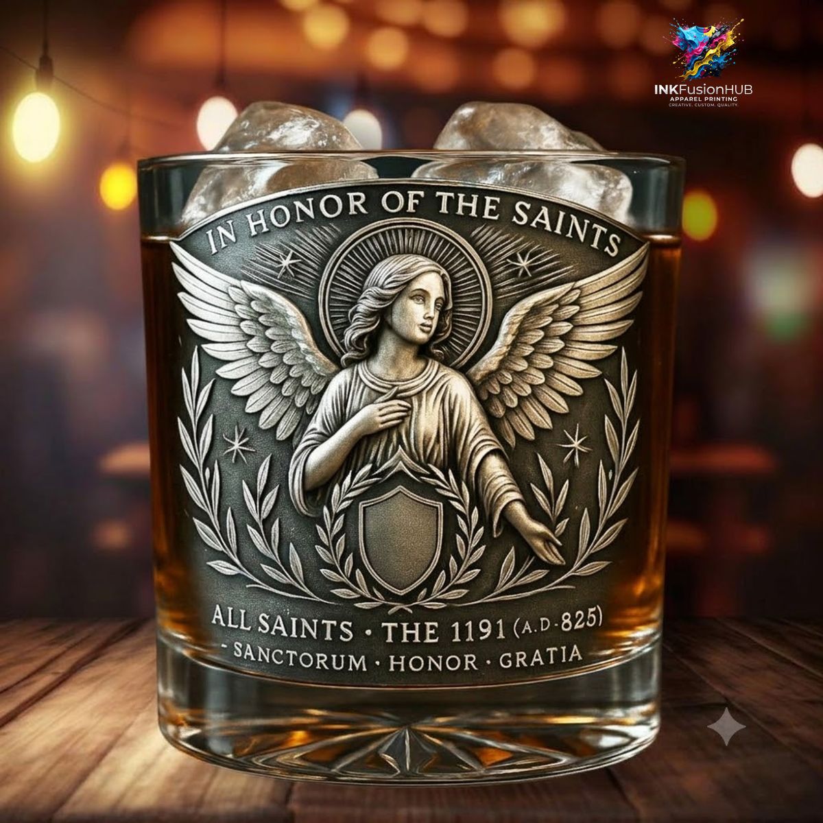 Sanctorum In Honor Of The Saints Whiskey Glass Sanctorum In Honor Of The Saints Whiskey Glass