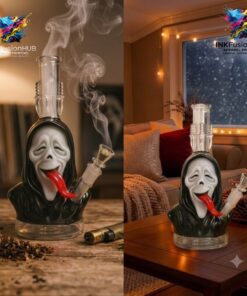 Ghostface Wassup Scary Movie Glass Bong