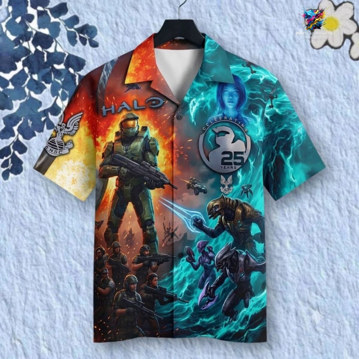25th Anniversary Halo Master Chief And Covenant Personalized Hawaiian Shirt