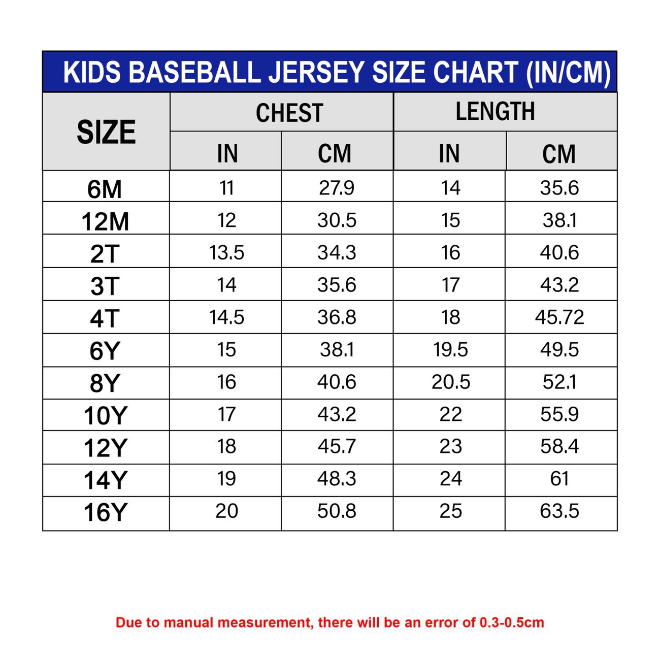 Youth Baseball Jersey
