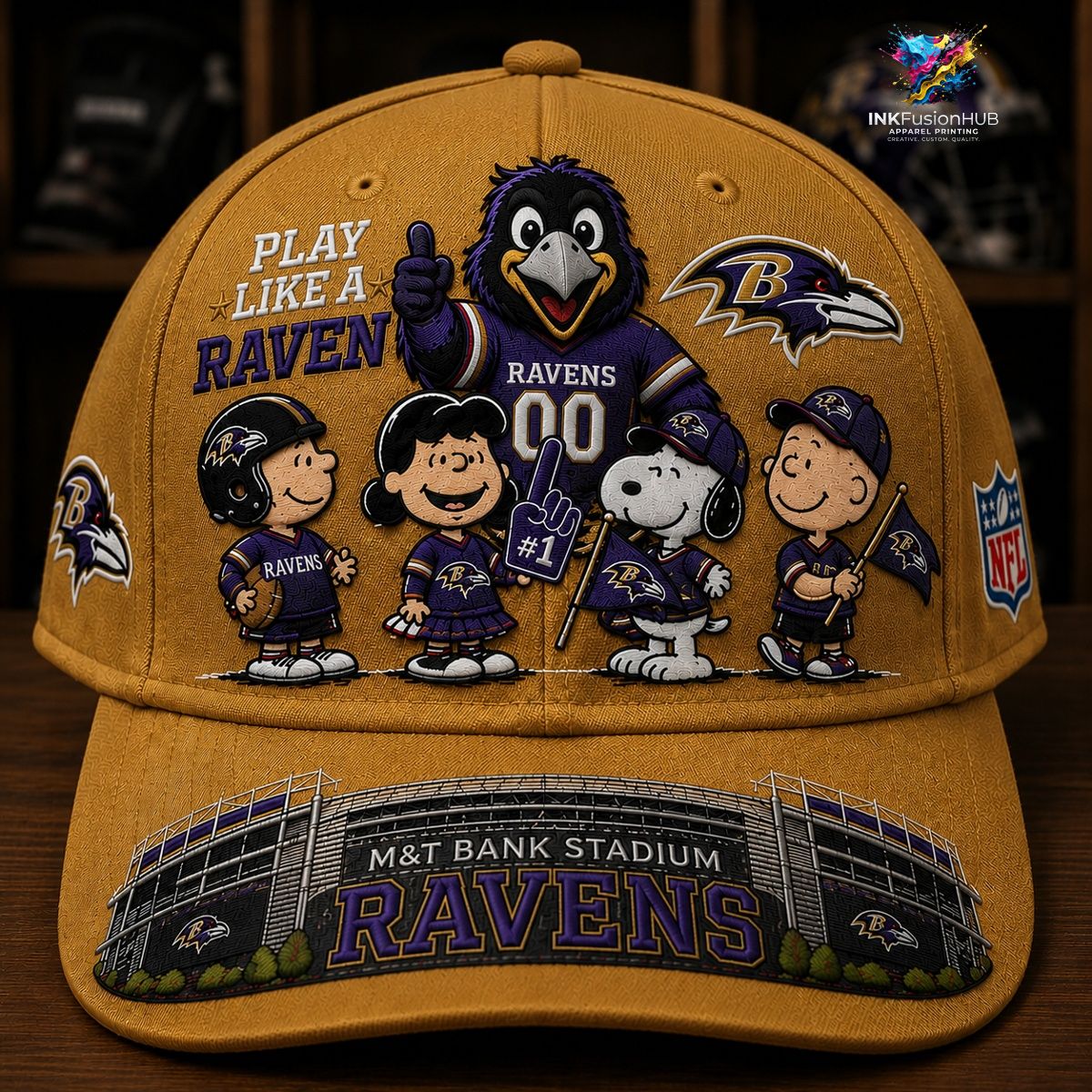 Baltimore Ravens x Snoopy NFL Cap
