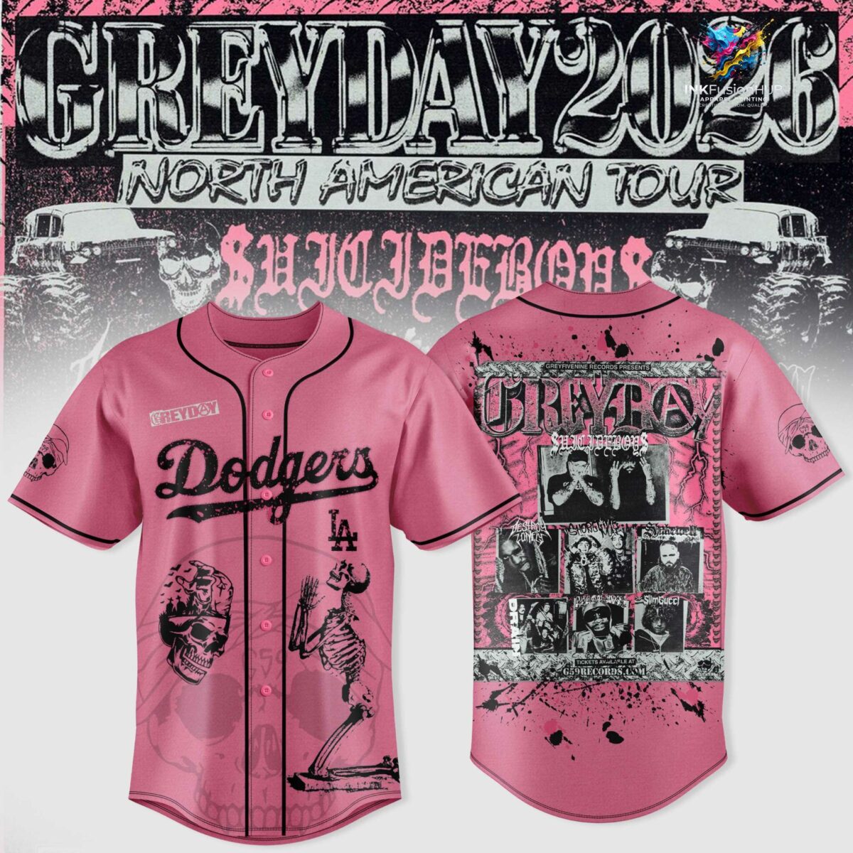 $uicideboy$ Greyday 2026 North American Tour Jersey