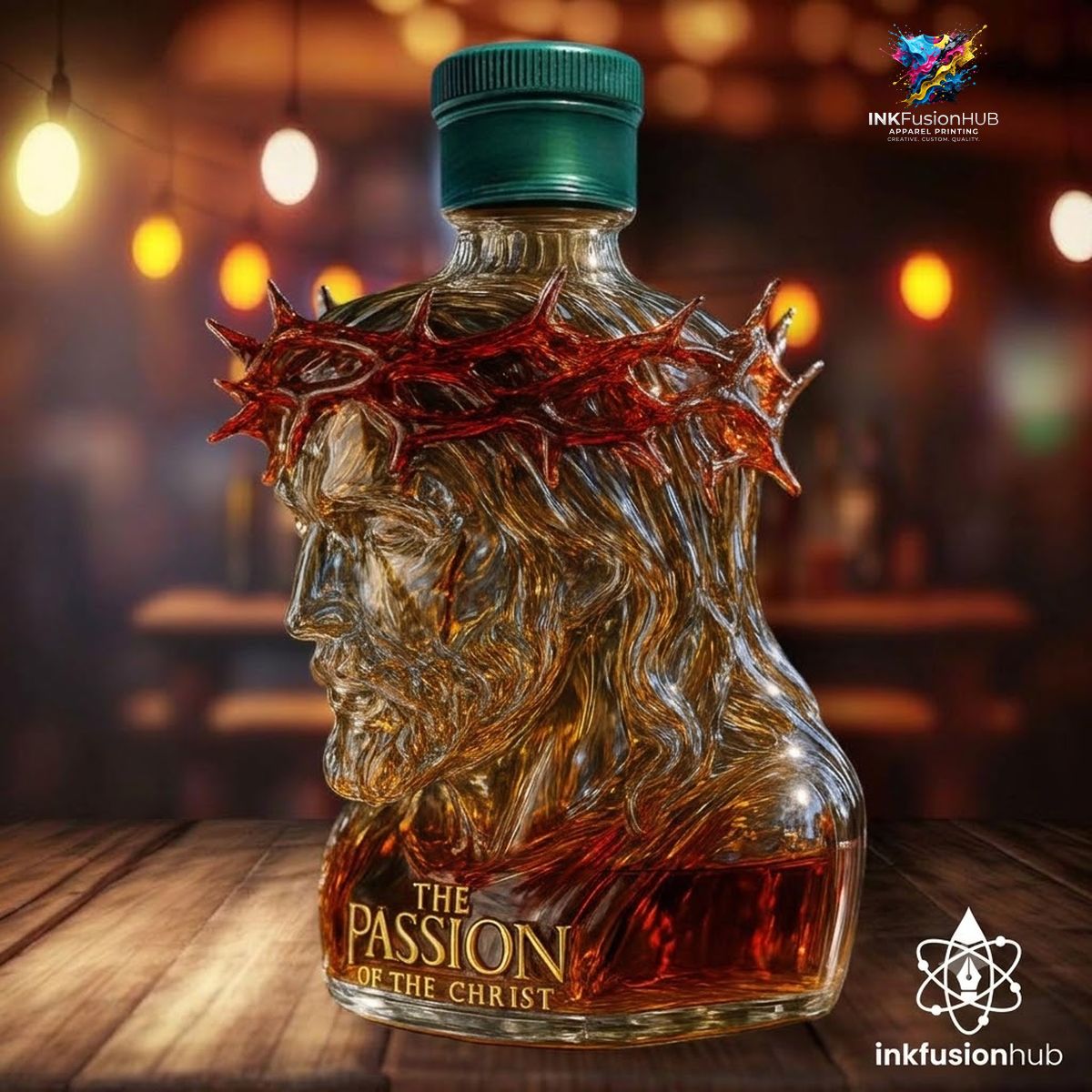 The Passion Of The Christ Custom Whiskey Bottle