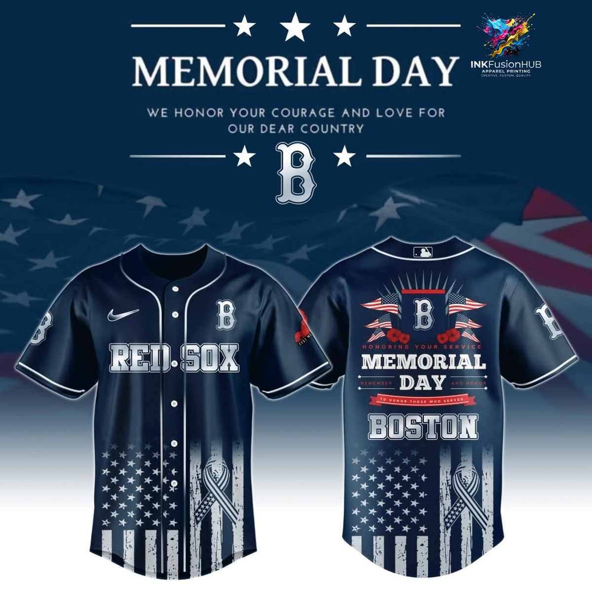 Boston Red Sox Memorial Day Baseball Jersey