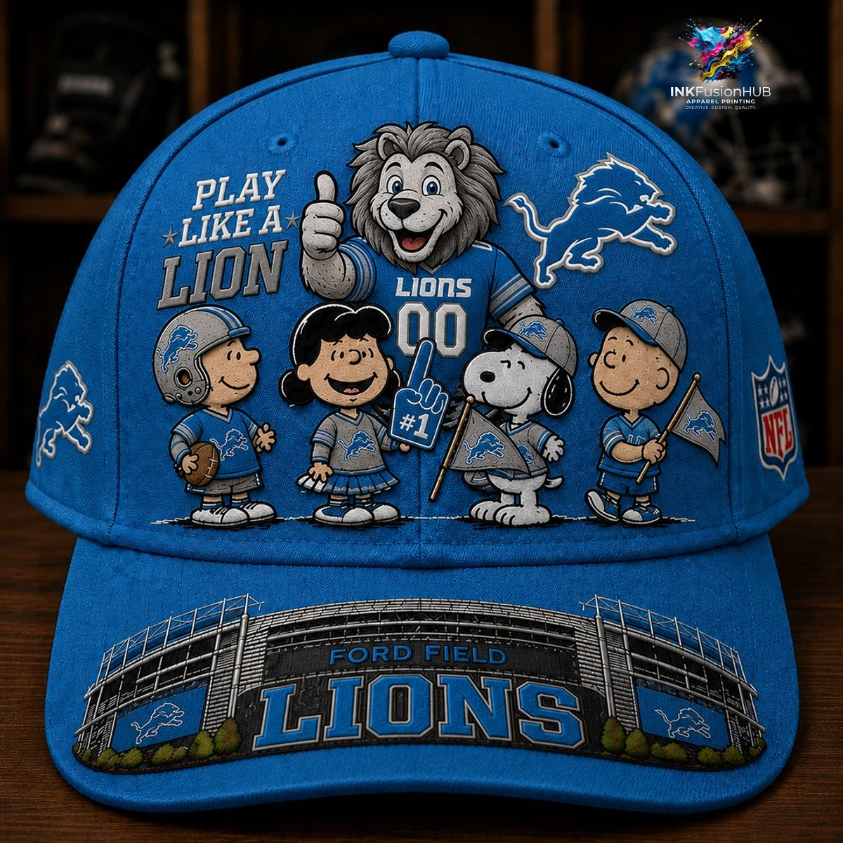 Detroit Lions x Snoopy NFL Cap
