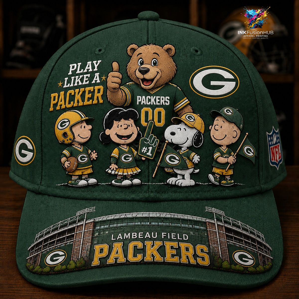 Green Bay Packers x Snoopy NFL Cap
