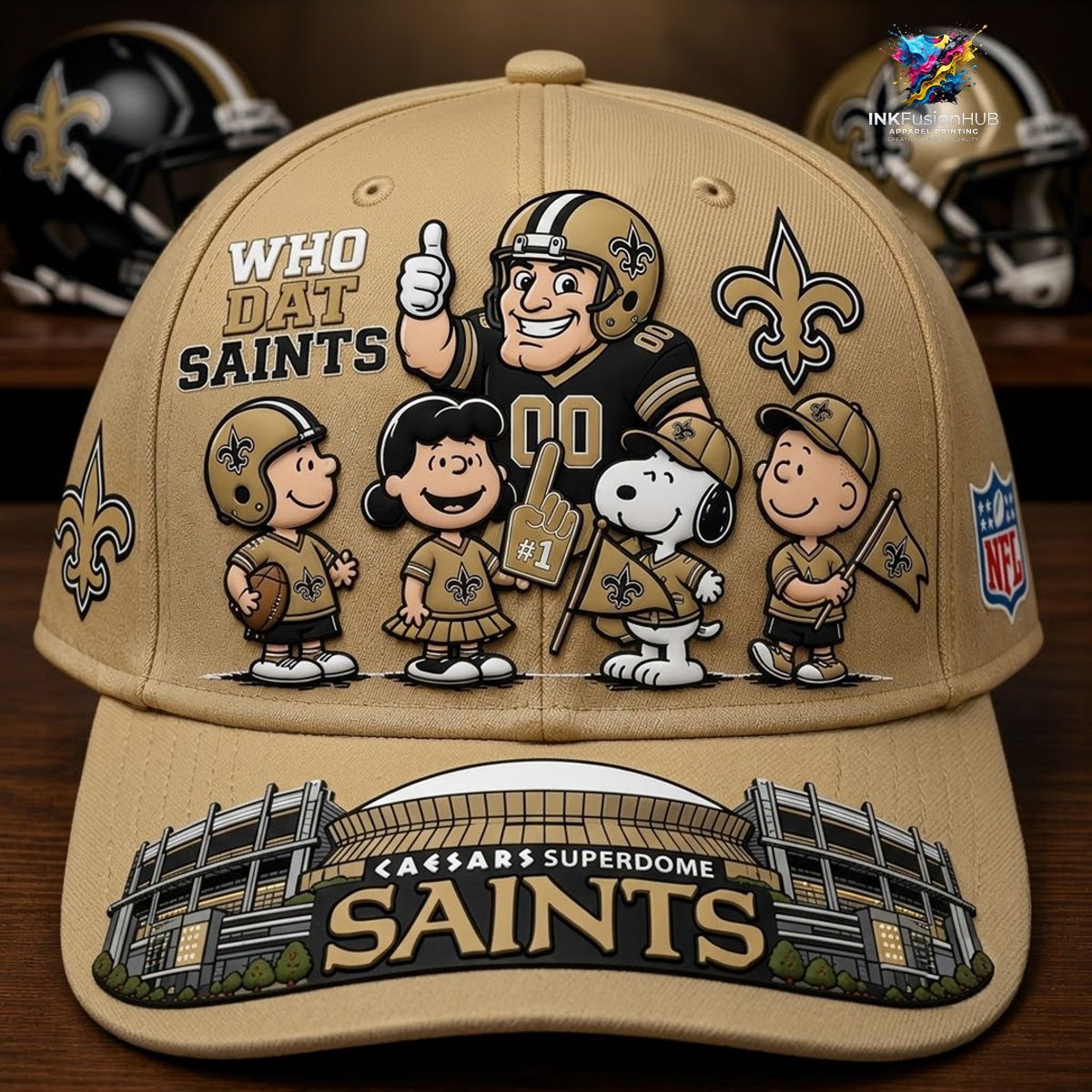 New Orleans Saints x Snoopy NFL Cap