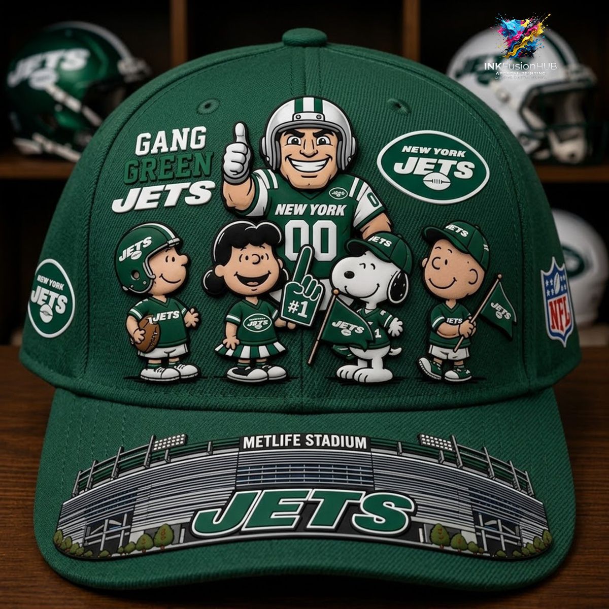 New York Jets x Snoopy NFL Cap