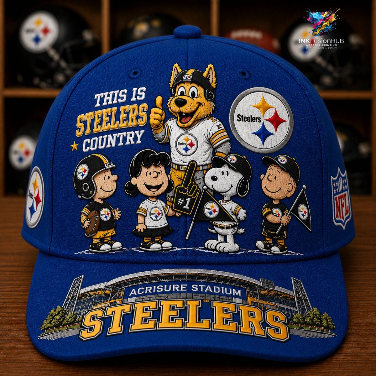 Pittsburgh Steelers x Snoopy NFL Cap