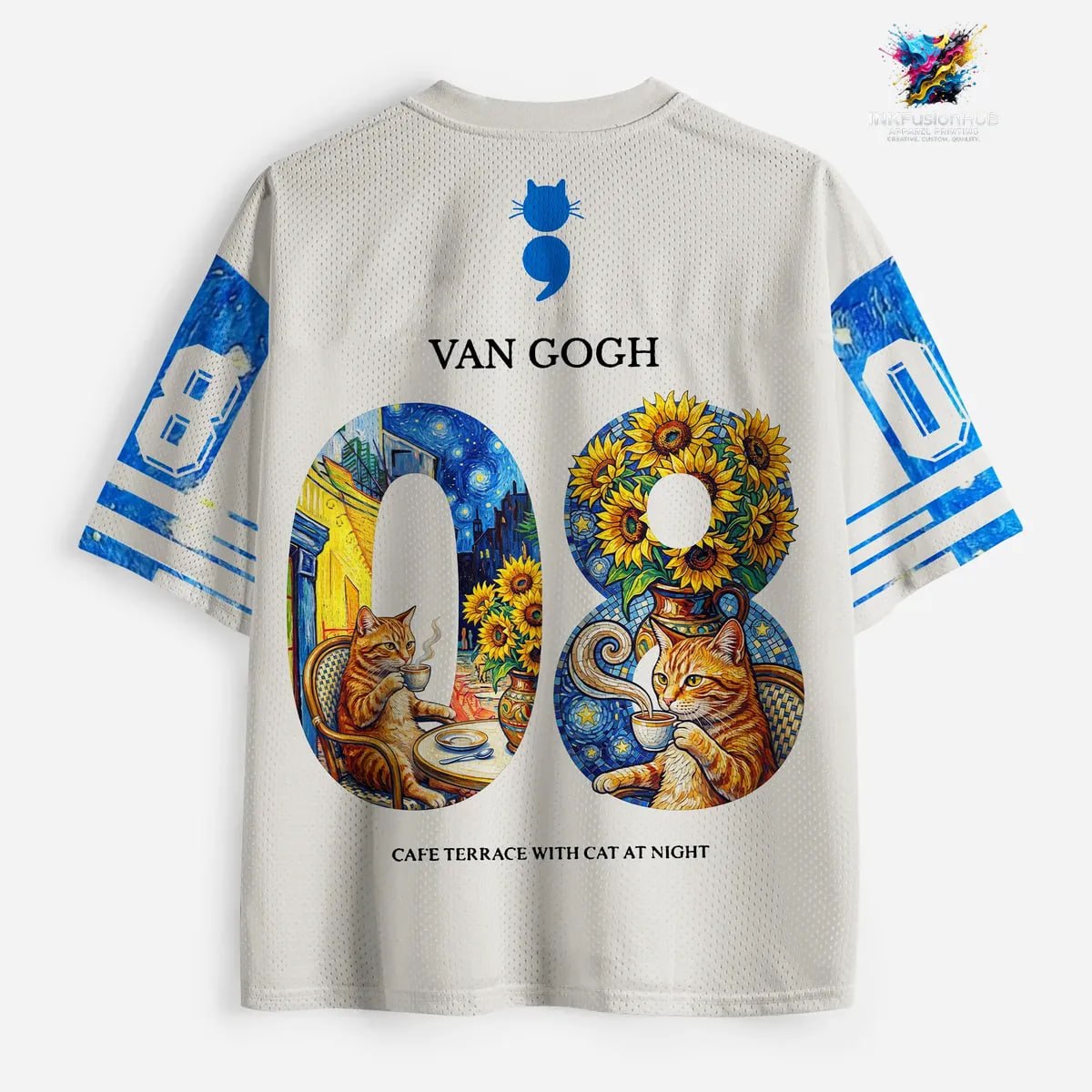 Tokyo-Tiger Van Gogh Cafe Cat Mesh Jersey