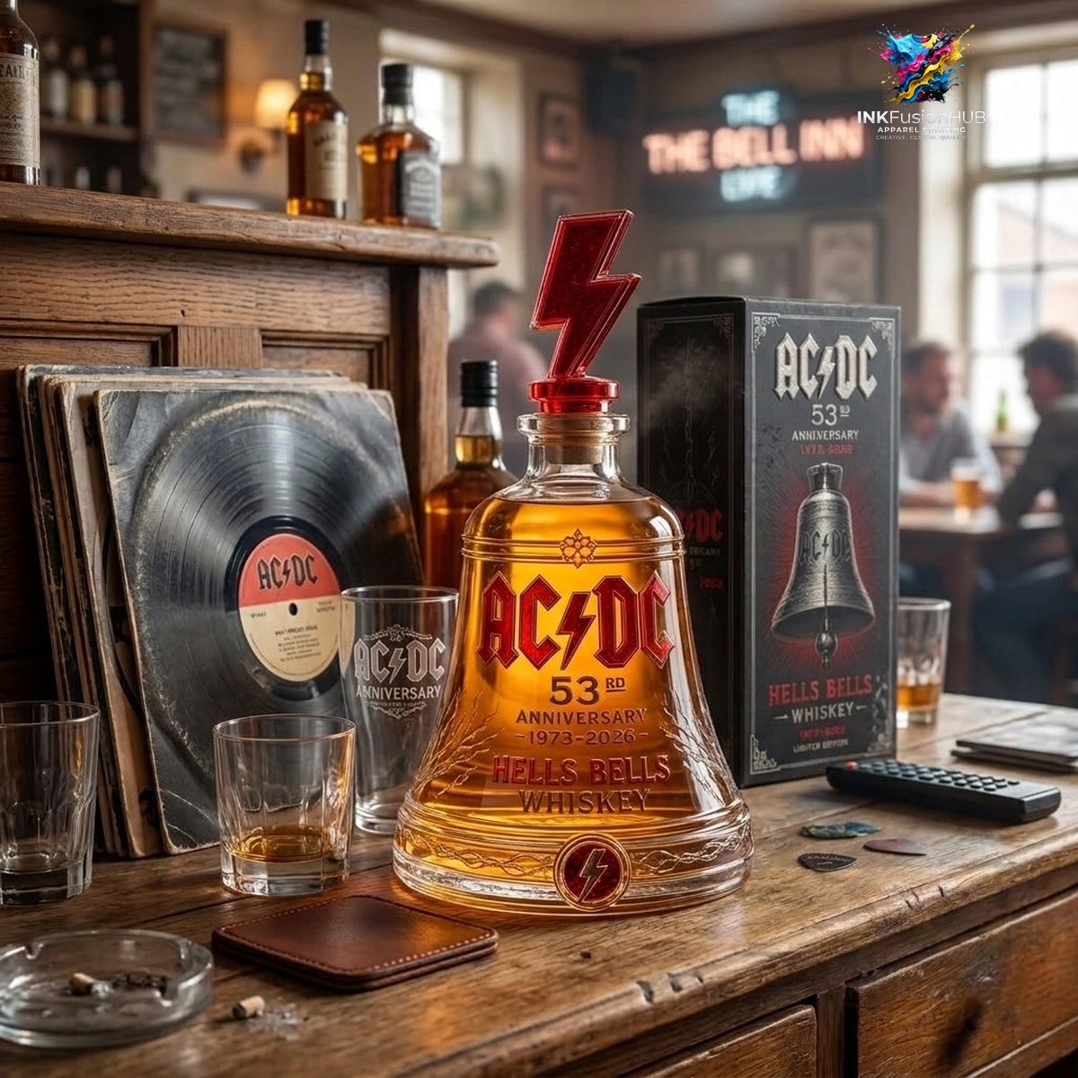 AC/DC Whiskey Bottle 53rd Anniversary 1973-2026 Hells Bells