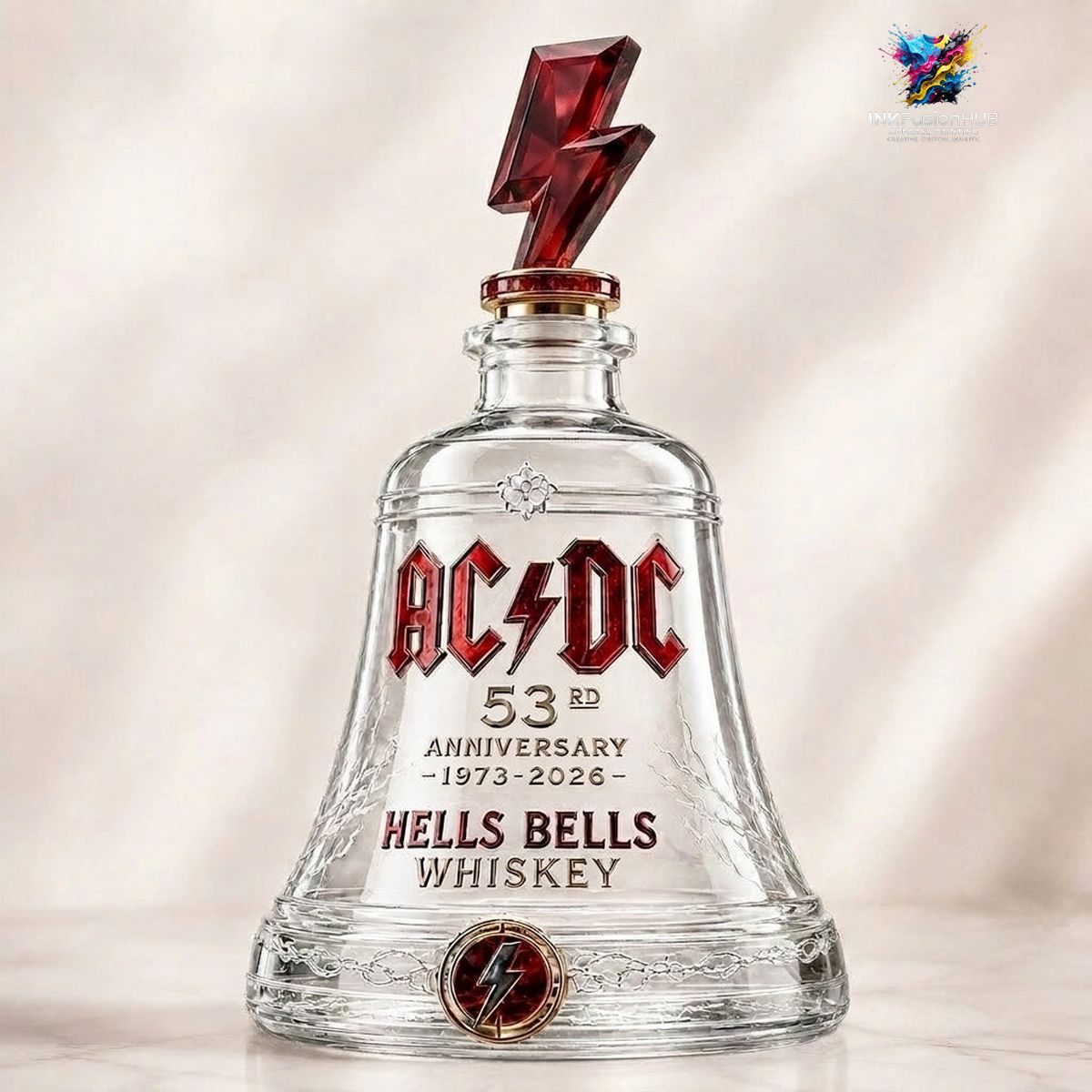 AC/DC Whiskey Bottle 53rd Anniversary 1973-2026 Hells Bells AC/DC Whiskey Bottle 53rd Anniversary 1973-2026 Hells Bells