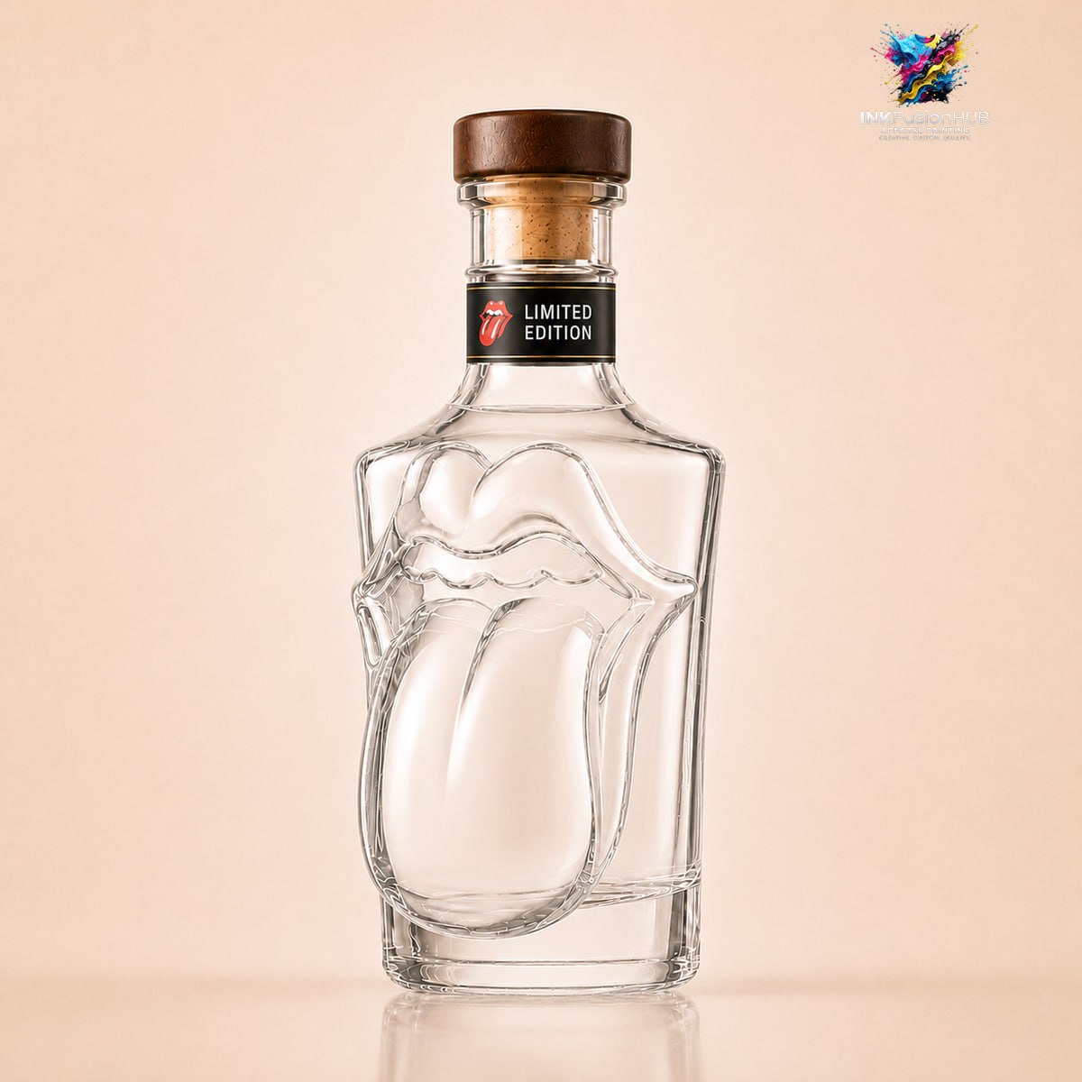 64th Anniversary Tongue The Rolling Stones Whiskey Bottle