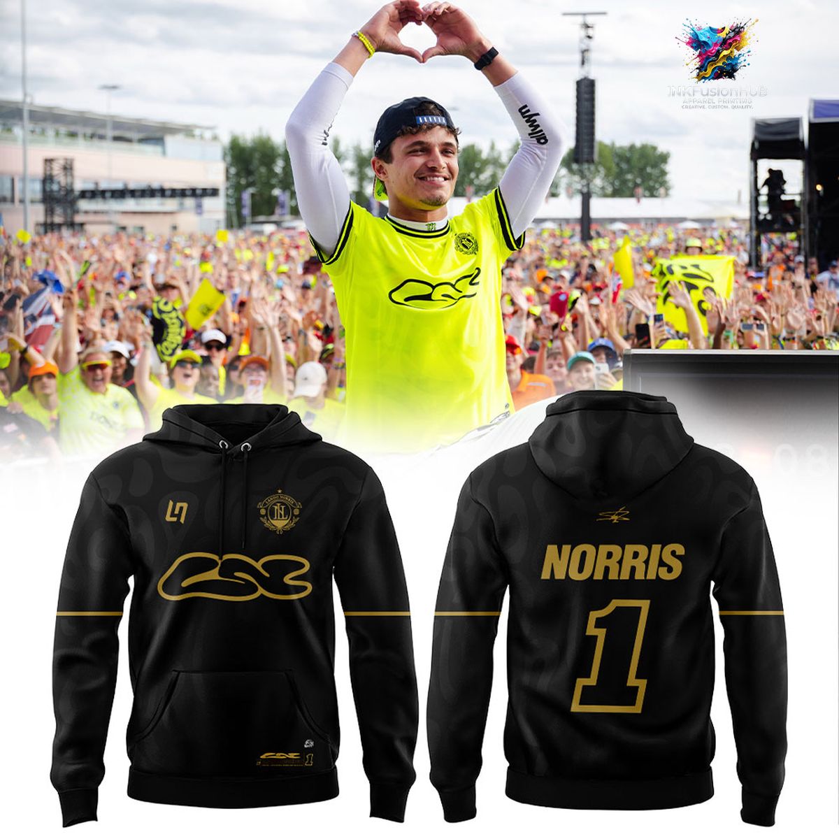Mclaren F1 Team Hoodie Lando Norris Grandstand Signature