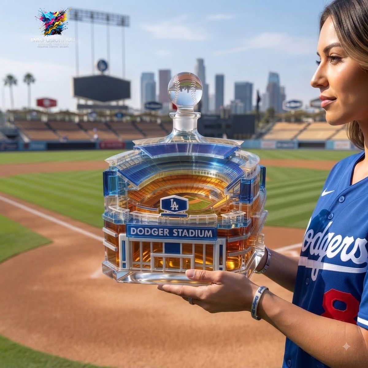 Los Angeles Dodgers Stadium Whiskey Bottle