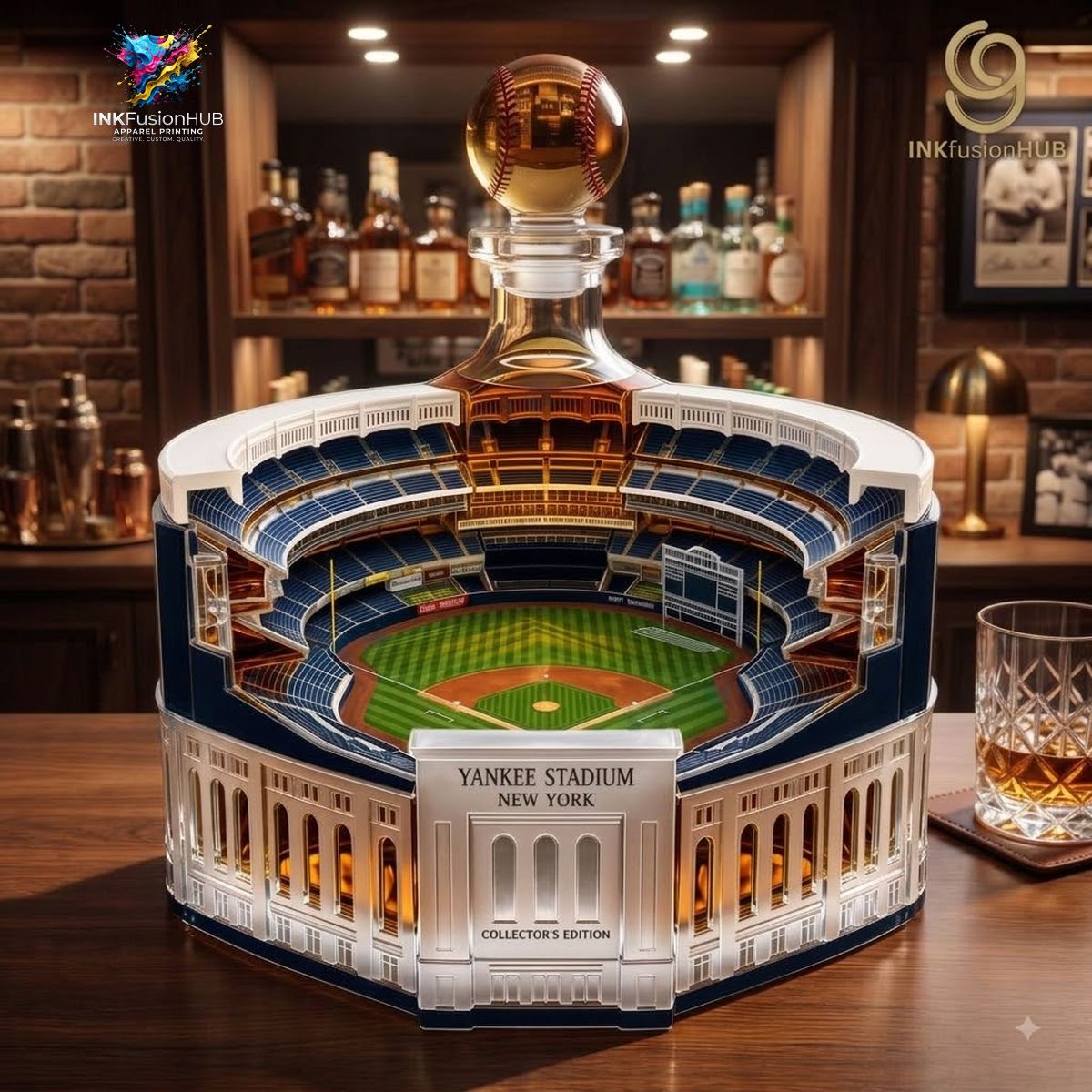 New York Yankees Stadium Whiskey Bottle