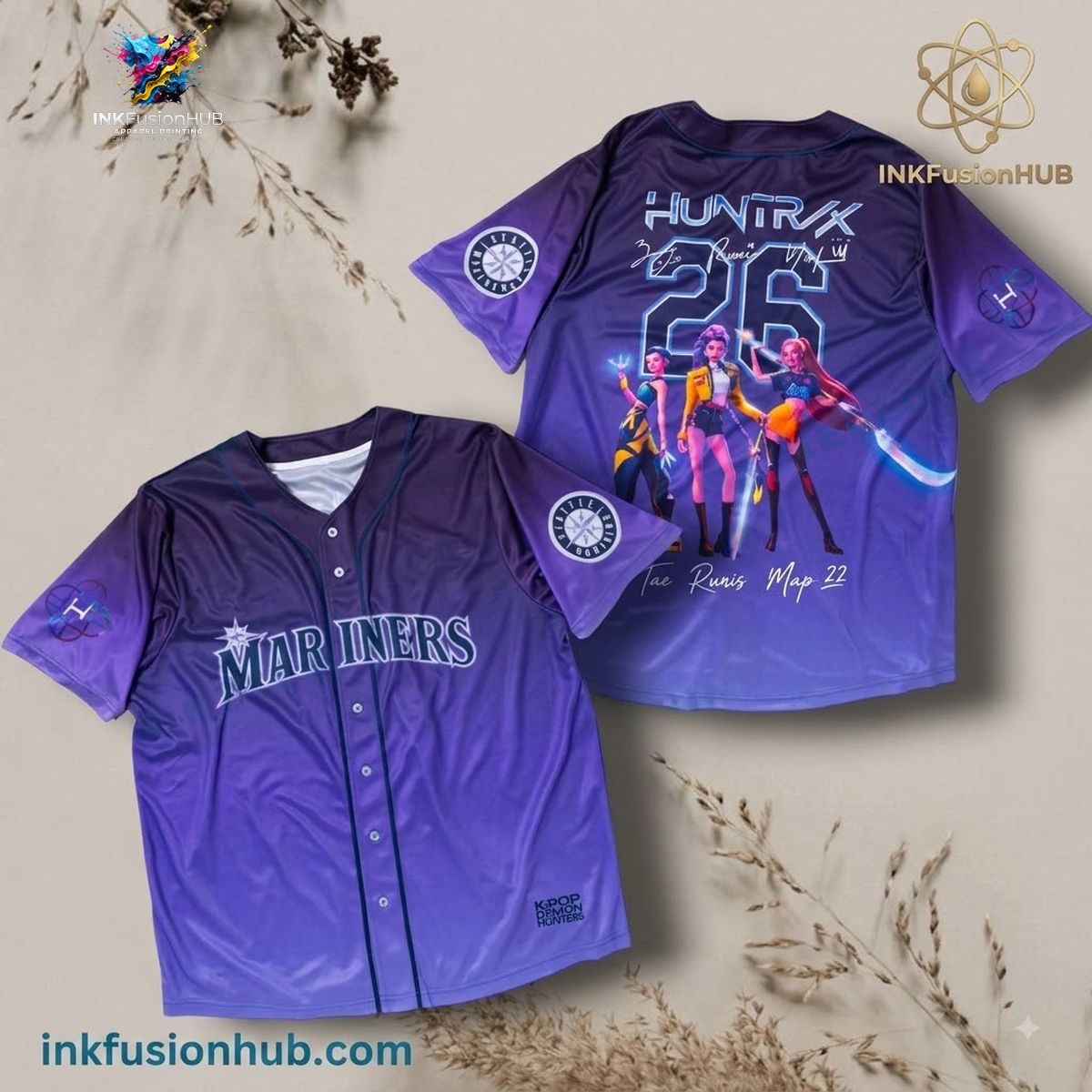 Seattle Mariners Baseball Jersey Kpop Demon Hunters Night 2026