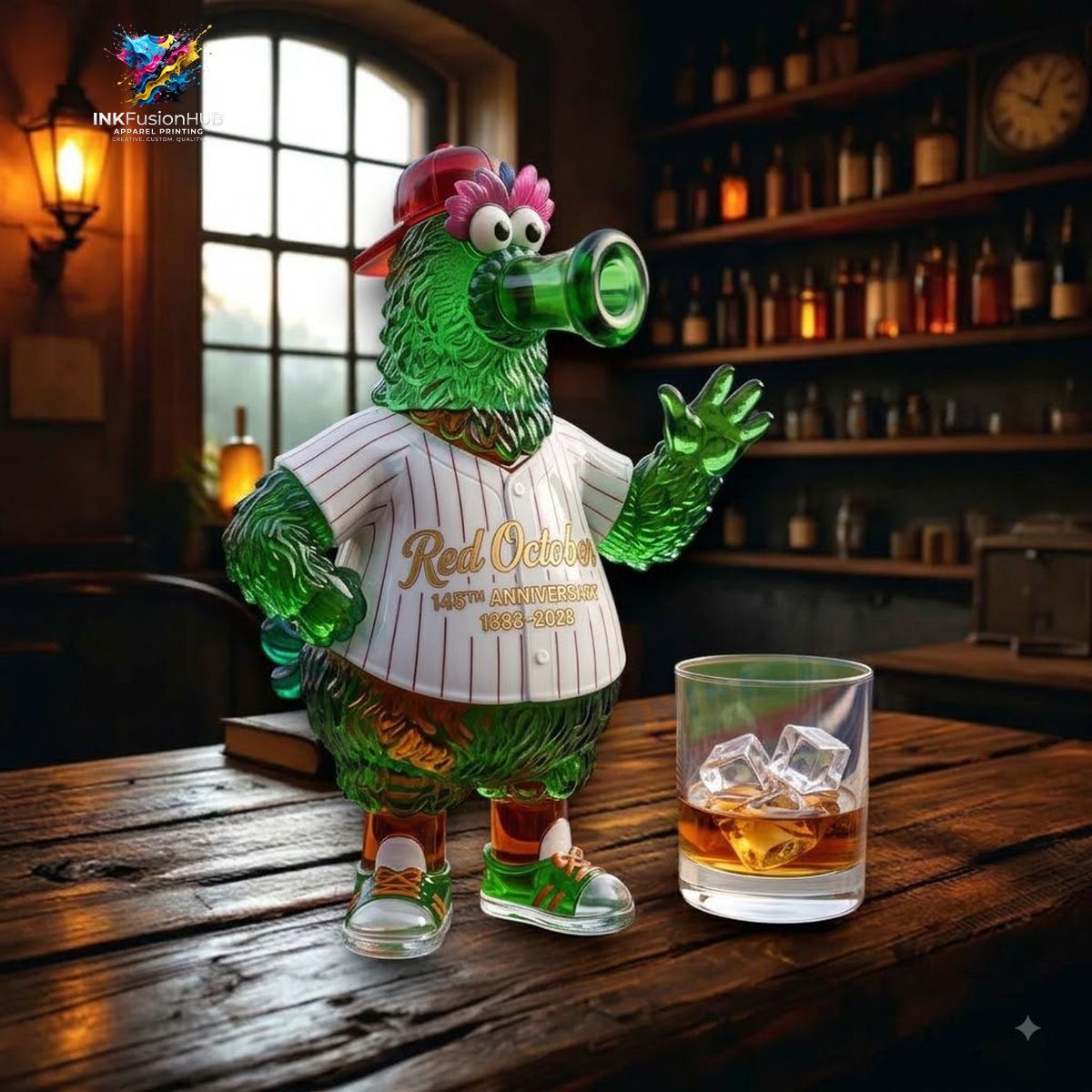 Philadelphia Phillies Whiskey Bottle Mascot Red October 145th Anniversary 1883-2028