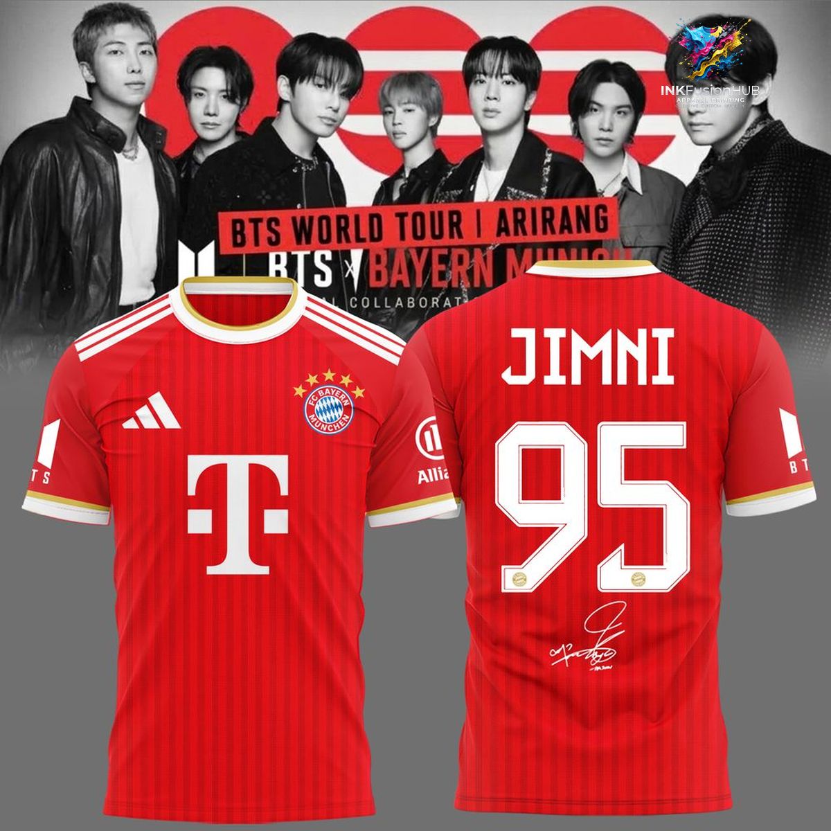 Bayern Munich T-Shirt Custom BTS World Tour Arirang 2026