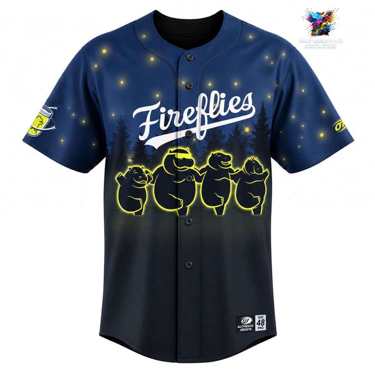 Columbia Fireflies Baseball Jersey Synchronized Hippos 2026 Columbia Fireflies Baseball Jersey Synchronized Hippos 2026