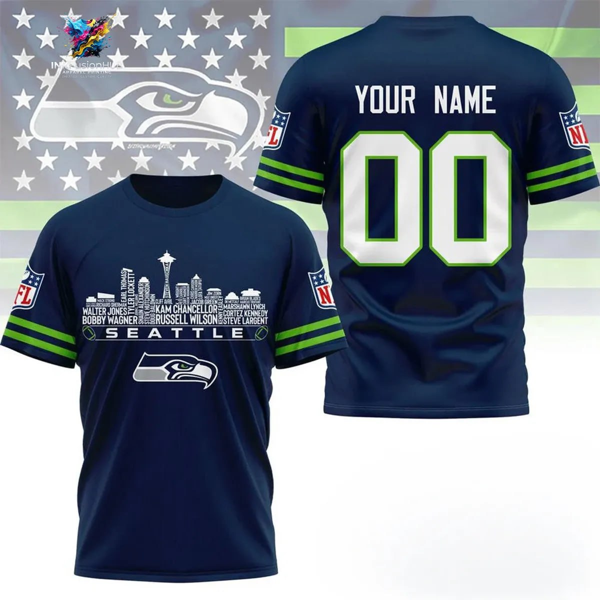 Seattle Seahawks Game Day Tshirt Personalized