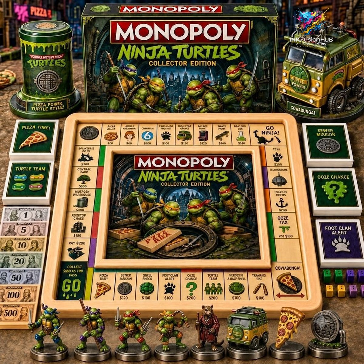 Teenage Mutant Ninja Turtles Collector Edition Monopoly Board Game